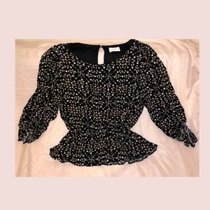 Floral Peplum Blouse | Size M
